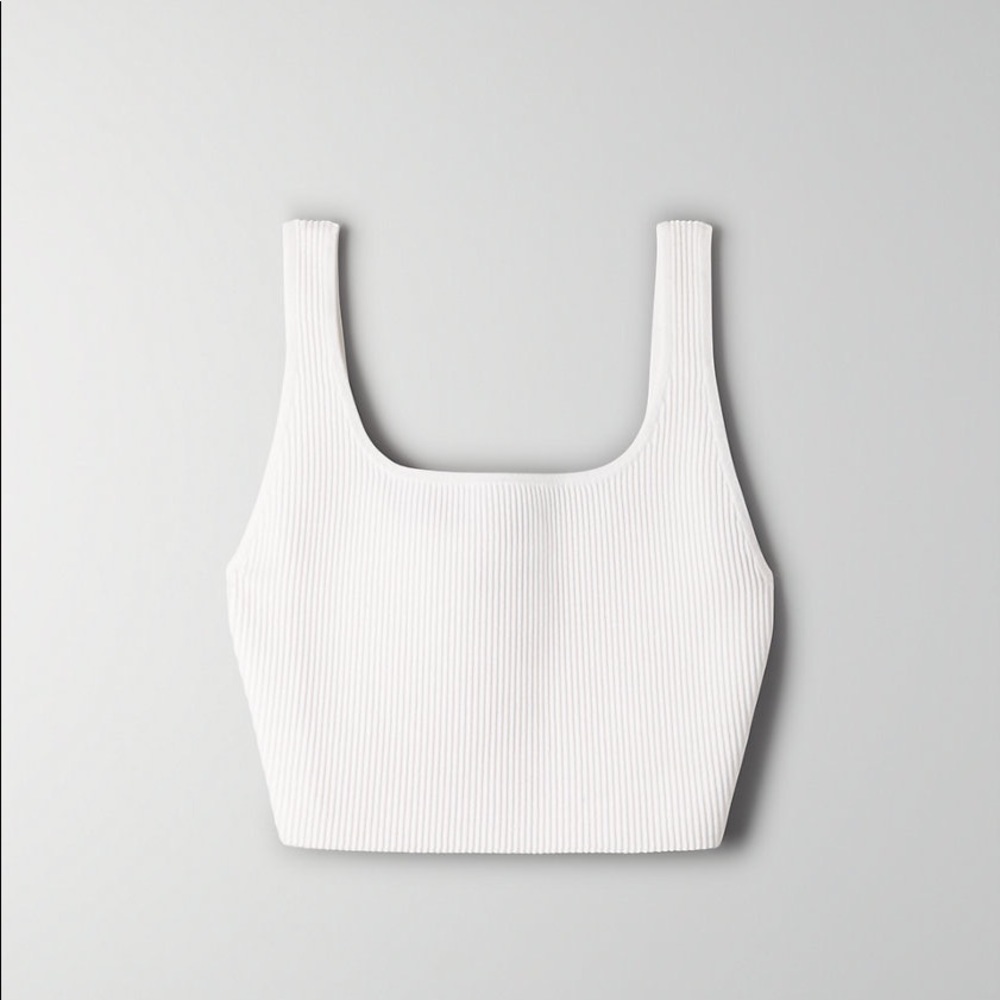 ARITZIA BABATON SCULPT ARJUN RIBBED CROP TANK S